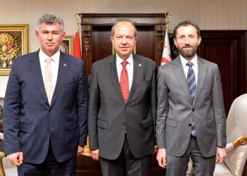 Cumhurbaşkanı Tatar, Türkiye’nin Lefkoşa Büyükelçisi Feyzioğlu ve KEİ Koordinatörü Öz’ü kabul etti