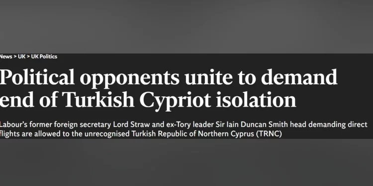 İngiltere’de siyasi partiler KKTC’ye uçuş yasağının kaldırılması için ortak talepte bulundu