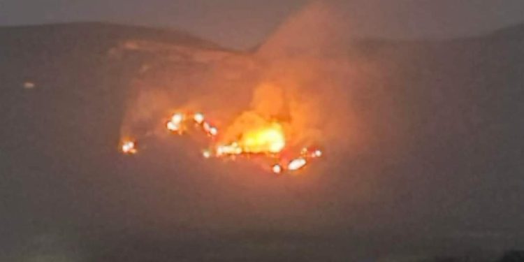 Alevkayası’nın güney kısmında yangın!