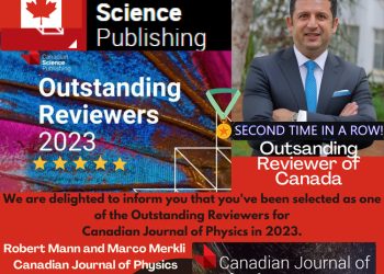 DAÜ Fizik ve Kimya Bölümleri Başkanı Sakallı’ya Kanada’dan 2023 yılının “Üstün Hakemi” ödülü