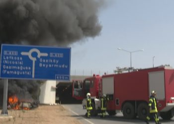 Ercan’da yangın tatbikatı