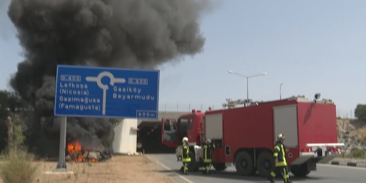 Ercan’da yangın tatbikatı