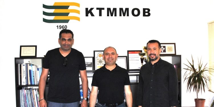 KTMMOB Genel Başkanı Aysal, TMMOB İMO Adana Şube önceki başkanı Kaya ve önceki YK Üyesi Engin ile görüştü