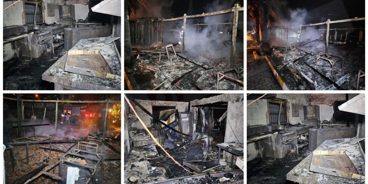 Girne’de restoranda yangın