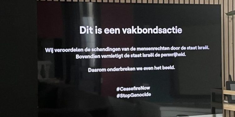 Belçika'nın VRT televizyonu, Eurovision yayını sırasında İsraili protesto etti