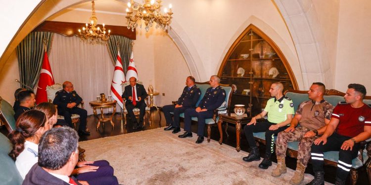 Cumhurbaşkanı Tatar, Polis Genel Müdürü Kuni ve heyetini kabul etti: