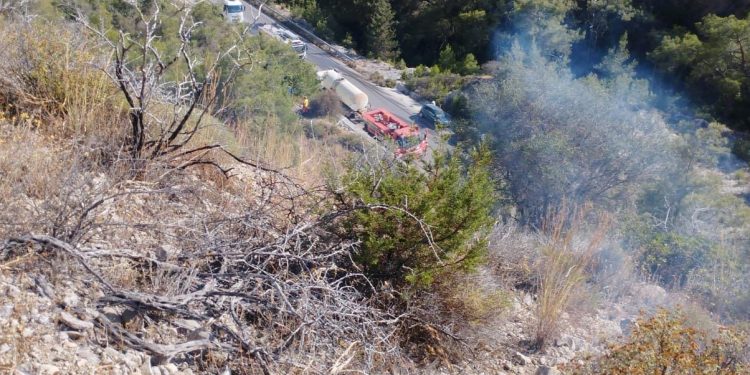 Toroslu:Yangına karadan da müdahale edilebilmesi için şu anda dozerlerle şerit açılmaya çalışılıyor