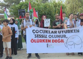Lefkoşa’da dün İsrail’in Gazze’ye yönelik saldırıları protesto edildi