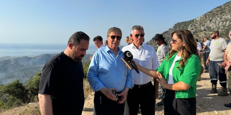 Devlet ve hükümet yetkilileri yangın bölgesinde