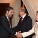 Cumhurbaşkanı Tatar ve eşi Sibel Tatar Cumhurbaşkanlığı’nda bayram tebriği kabul etti