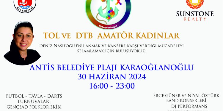 Deniz Nasıfoğlu, “Play For Hope” etkinliği ile anılacak