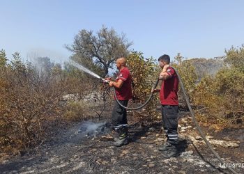 Karaağaç’ta yangın