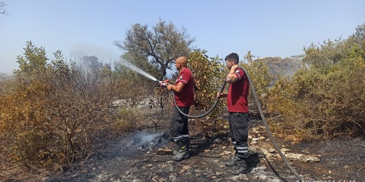 Karaağaç’ta yangın