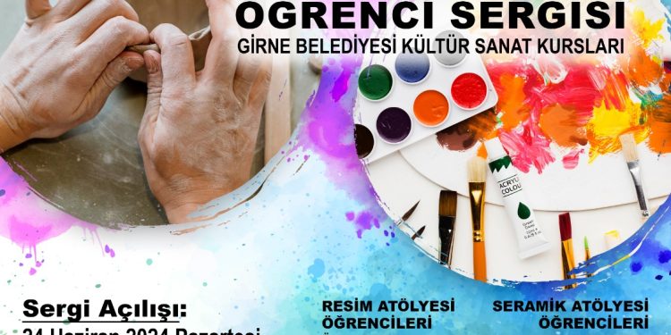 Girne Belediyesi Sanat Atölyesi öğrencilerinin sergisi pazartesi açılıyor