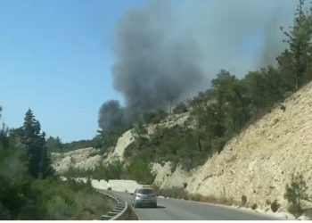 Mersinlik – Tatlısu köyleri arasındaki ormanlık alanda yangın!