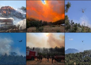 Türkiye’de çeşitli bölgelerde çıkan orman yangınlarına müdahaleler sürüyor