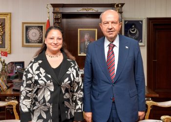 Cumhurbaşkanı Tatar, KKTC Berlin Temsilciliği görevine atanan Emine Andız Ertürk’ü kabul etti