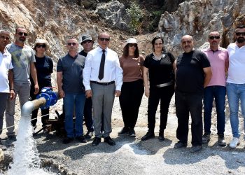 Ataoğlu,Çatalköy dağ eteklerinde keşfedilen su kaynağını yerinde inceledi:“Bugüne kadar keşfedilmiş en verimli su kaynağı”