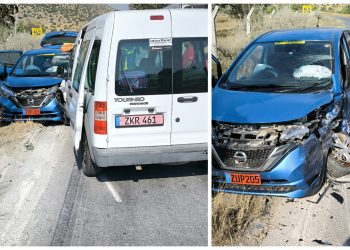 Girne-Değirmenlik anayolunda korkutan kaza!