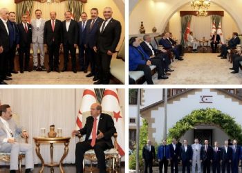 Cumhurbaşkanı Tatar, TOBB Başkanı Hisarcıklıoğlu ve beraberindeki heyeti kabul etti