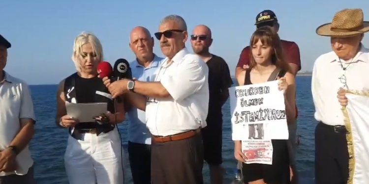 Lefke Sivil Toplum Örgütleri Platformu Gemikonağı’nda eylem düzenledi