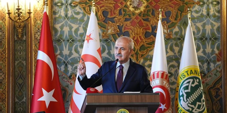 TBMM Başkanı Kurtulmuş: Türkiye’nin Doğu Akdeniz’de fiziki bir üs olan Kıbrıs’tan vazgeçmesi asla düşünülemez