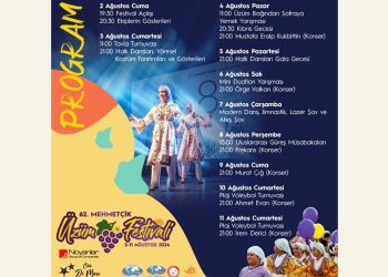 62. Mehmetçik Üzüm Festivali 2-11 Ağustos’ta yapılıyor