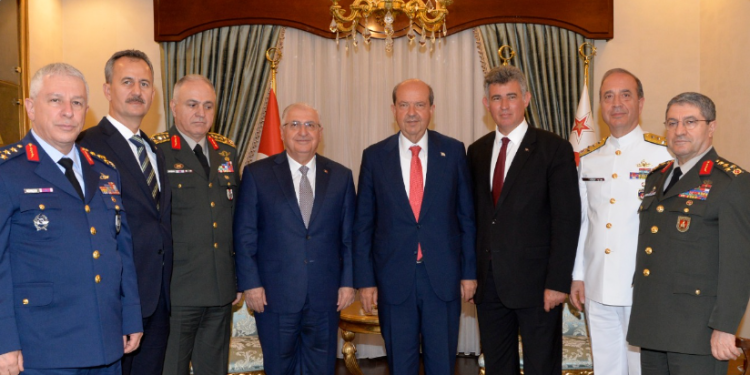 Cumhurbaşkanı Tatar, TC Milli Savunma Bakanı Güler’i kabul etti..Tatar: “Kıbrıs Barış Harekatı’nın 50’nci yıl dönümünü büyük bir coşkuyla kutlamanın mutluluğunu birlikte yaşayacağız”