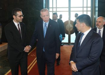 Lefkoşa Büyükelçiliği’ne atanan Serim, TC Cumhurbaşkanı Erdoğan’ı ziyaret etti