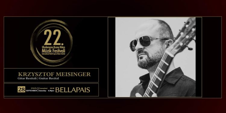 Krzysztof Meisinger Gitar Resitali cumartesi akşamı Bellapais Manastırı’nda