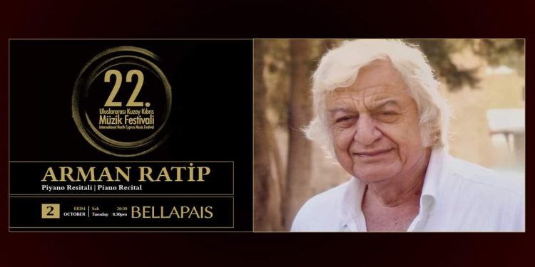 Uluslararası Kuzey Kıbrıs Müzik Festivali Arman Ratip Piyano Resitali ile devam edecek