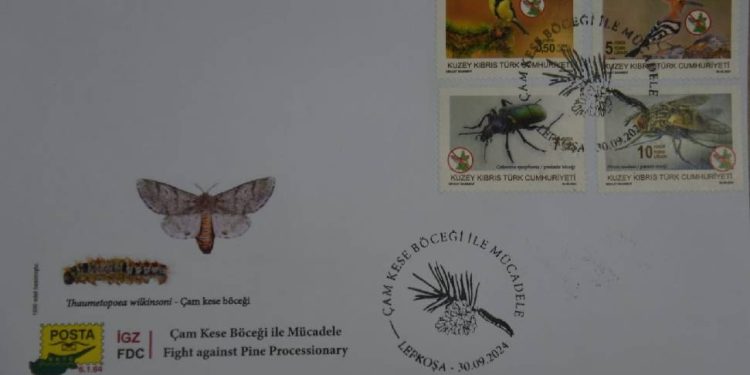 “Çam Kese Böceği ile Mücadele” temalı pul serisi ve ilk gün zarfı basıldı