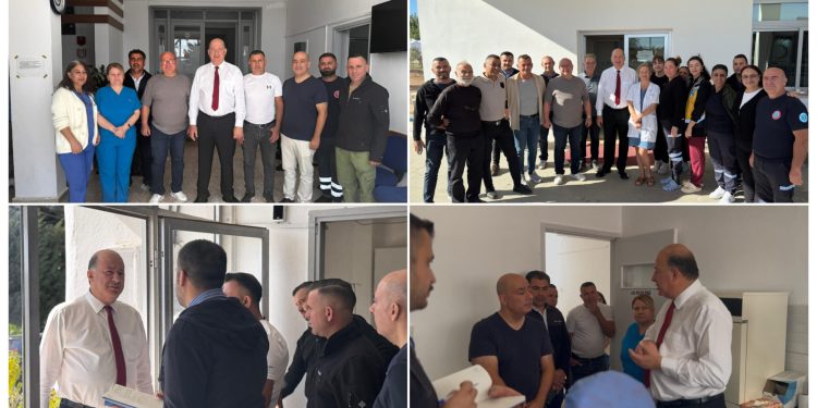 Sağlık Bakanı Dinçyürek Yenierenköy ve Dipkarpaz sağlık merkezlerini ziyaret etti:” Sağlık merkezlerimizin ihtiyaçlarını hızla gideriyoruz”