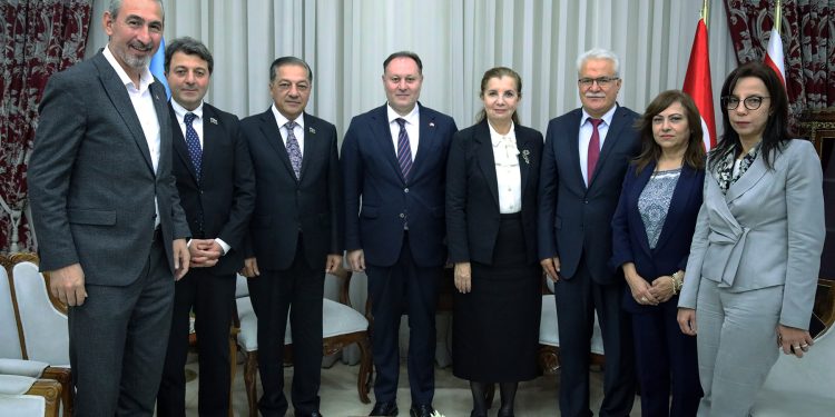 Öztürkler, Azerbaycan Milli Meclisi KKTC Dostluk Grubu Başkanı Cevanşir Feyziyev’i kabul etti