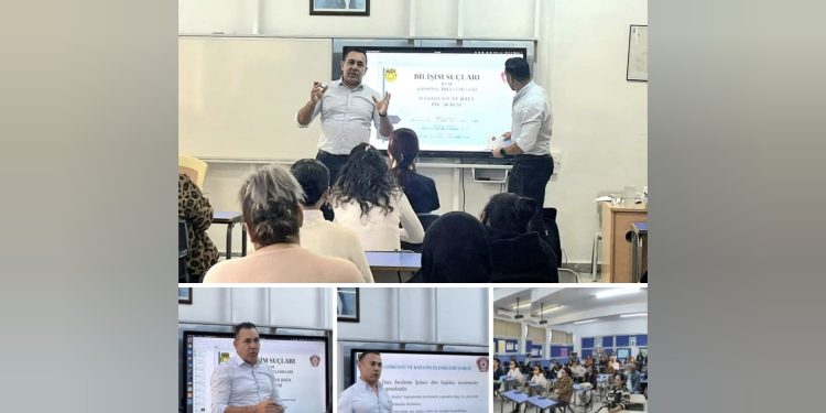 Polis’ten velilere ve öğretmenlere yönelik siber zorbalık ve bilişim suçları konularında eğitim