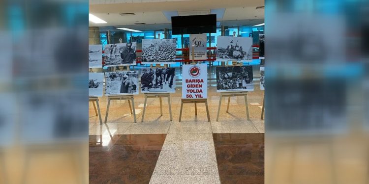 Barış Harekatı’nın 50. Yıldönümü dolayısıyla Ankara Esenboğa Havalimanı’nda sergi açıldı