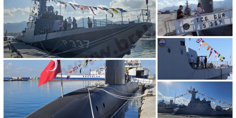 Girne ve Gazimağusa’da demirleyen savaş gemileri ziyarete açıldı