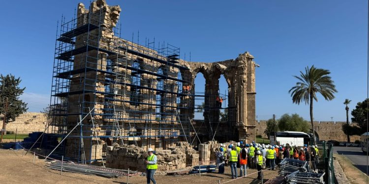 KKTC ve Güney Kıbrıs’tan mühendis ve mimar odaları Gazimağusa’da teknik gezi düzenledi