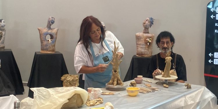 Cankat ve Özdevrim, Ercan Havalimanı’nda workshop çalışması yaptı