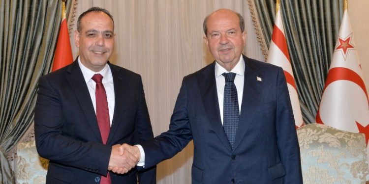 Cumhurbaşkanı Tatar LTB Başkanı Harmancı’yı kabul etti..  Tatar: “Haspolat kapısının açılması çok büyük fayda sağlayacak”