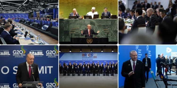 TC Cumhurbaşkanı Erdoğan, 2024’te başta Gazze olmak üzere küresel barış için yoğun diplomasi trafiği yürüttü