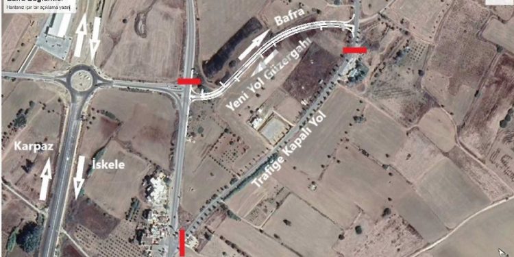 Yol çalışması nedeniyle Çayırova- Bafra bağlantısı trafiğe kapatıldı