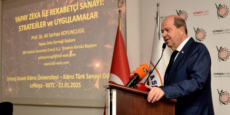 Cumhurbaşkanı Tatar “Yapay Zeka ile Rekabetçi Sanayi: Stratejiler ve Uygulamalar” panelinde konuştu