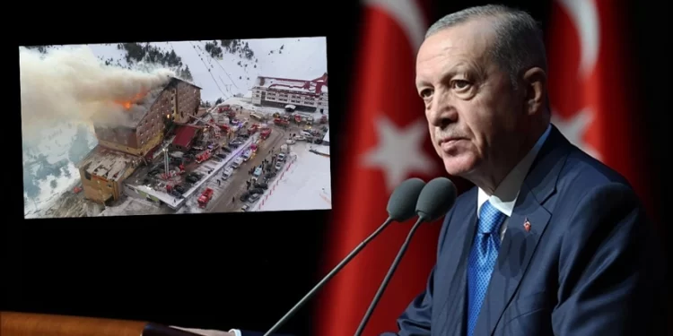 TC Cumhurbaşkanı Erdoğan, Kartalkaya’daki yangın faciası nedeniyle 1 günlük milli yas ilan edildiğini açıkladı