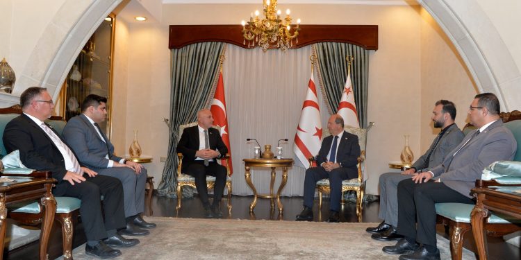 Cumhurbaşkanı Tatar Uluslararası Demokratik Birlik Başkanı Yardımcısı ve beraberindeki heyeti kabul etti