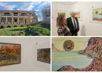 Türk Dünyası Şiir Ödülü sahibi Oktay Öksüzoğlu’nun yağlı boya resim sergisi Girne’de açıldı