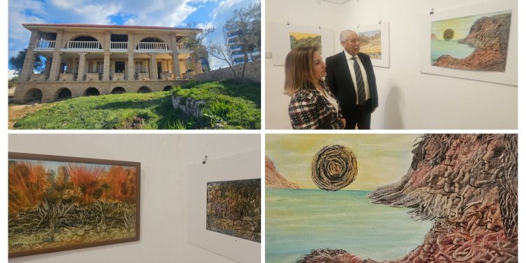 Türk Dünyası Şiir Ödülü sahibi Oktay Öksüzoğlu’nun yağlı boya resim sergisi Girne’de açıldı