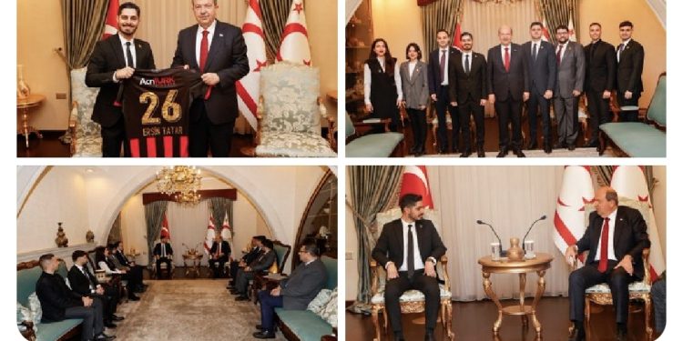 Cumhurbaşkanı Tatar, Kuzey Kıbrıs Genç İş Adamları Derneği heyetini kabul etti