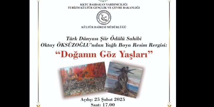 Öksüzoğlu’nun “Doğanın Göz Yaşları” adlı resim sergisi Girne Halk Kütüphanesi’nde açılıyor