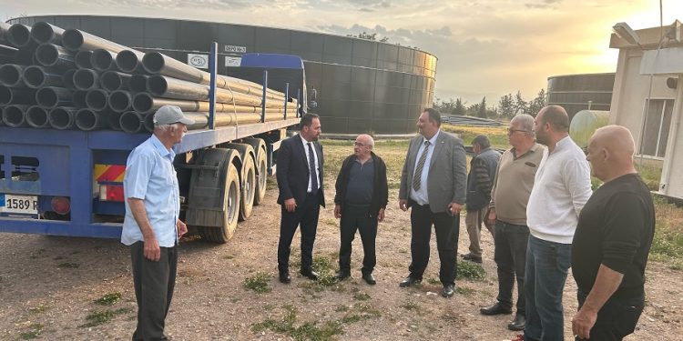 Aydınköy Sulama Birliği’ne su dağıtımını güçlendirecek borular teslim edildi